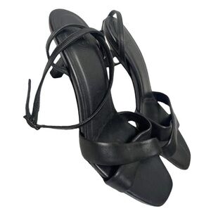 Massimo Dutti Black Strappy Heels size 38